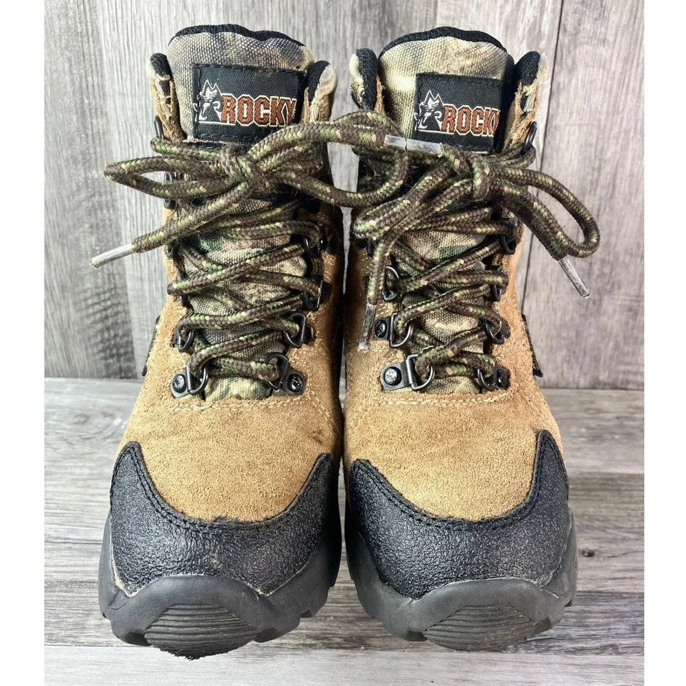 Rocky Kids Hunting Boots FQ0003710 Brown Camo Waterproof Size 11M